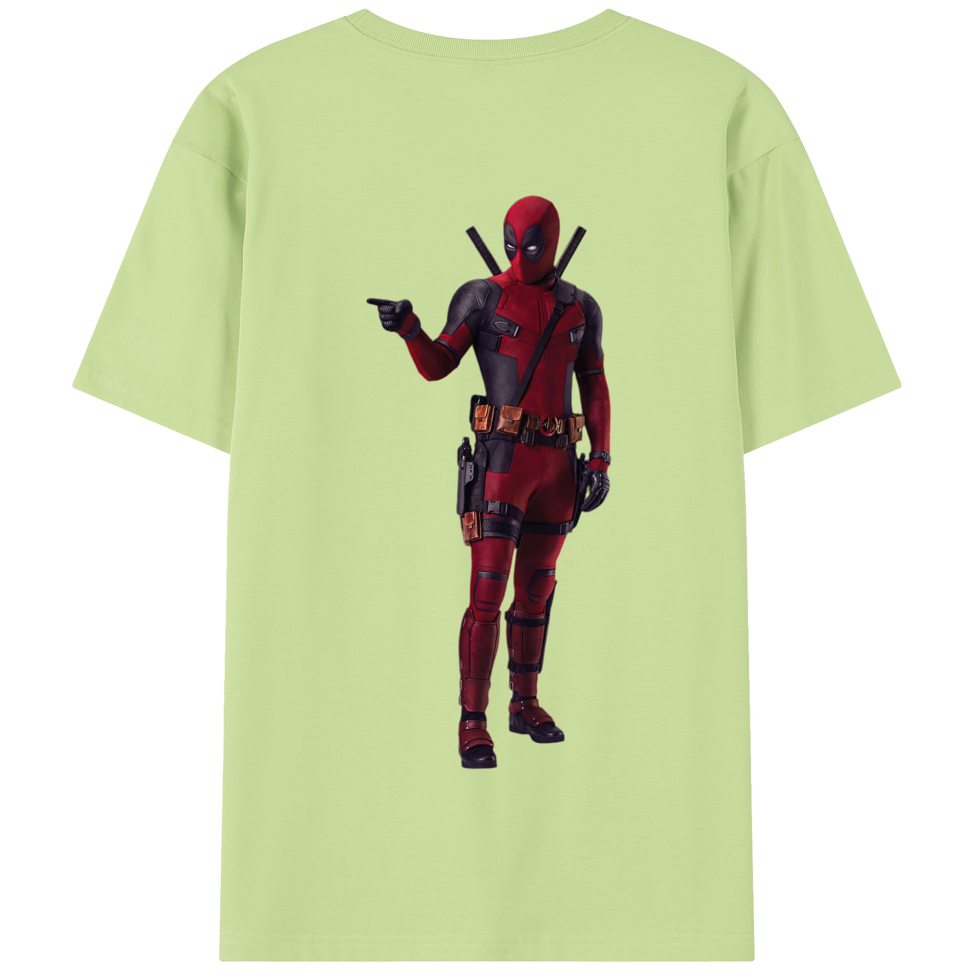 （画像用） Deadpool デッドプール 綿100％半袖Tシャツ（背面プリント）